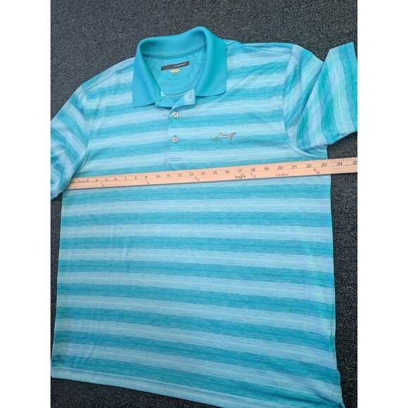 Greg Norman Golf Shirt Play Dry Performance Size Large Teal Blue - Picture 6 of 7